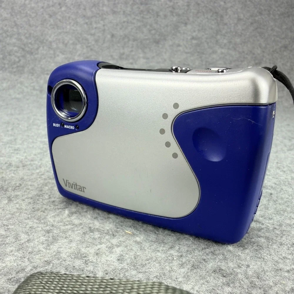 Vivitar ViviCam 10 Dual Mode Digital Camera Blue 640x480 Parts Repair Untested